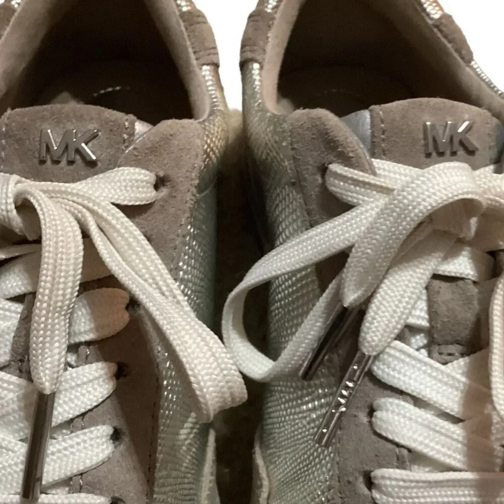 Michael Kors Stanton Trainer Metallic Lace Up Sneaker